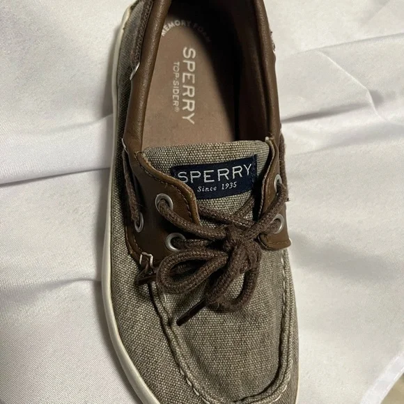 Sperry kids Canvas Boat Shoes size 3M - Picture 4 of 9